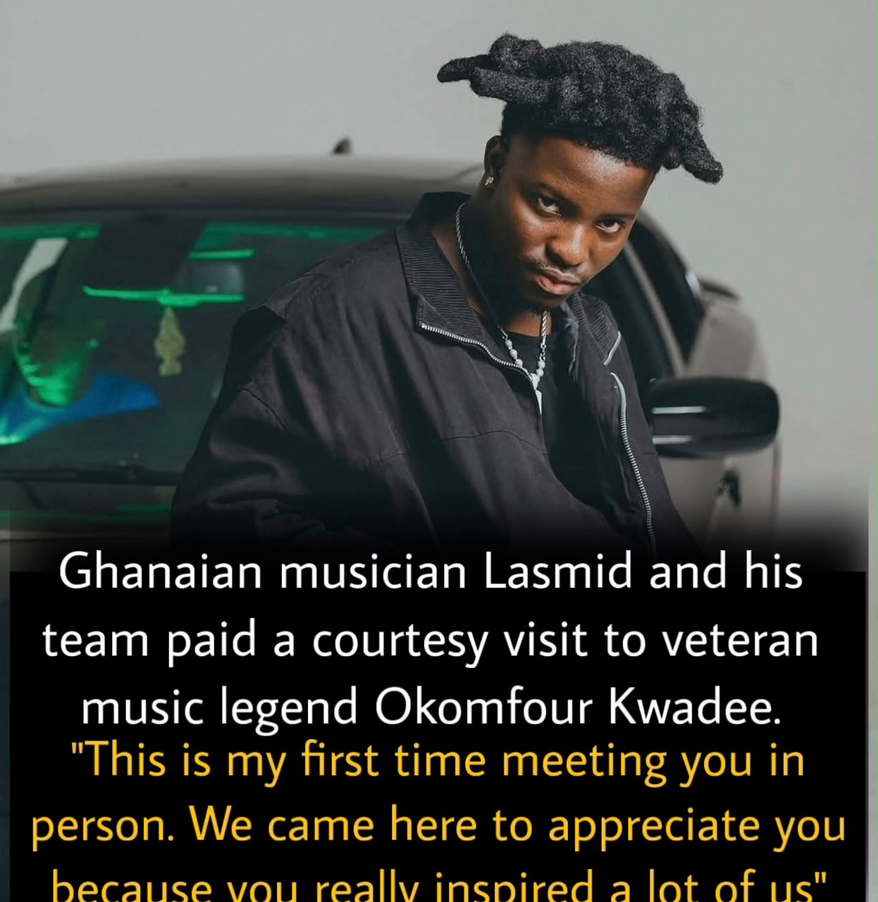 Lasmid Pays Emotional Visit To Okomfour Kwadee, Says “You Inspired A Lot Of Us”